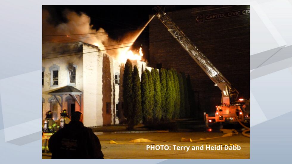 Crews fight a fire in the 700 block of Franklin St. in Manitowoc. Dec. 4, 2020.