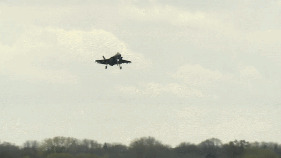 Four F-35A Lightning IIs landed in Madison on Tuesday, the first time the fighter jets have...