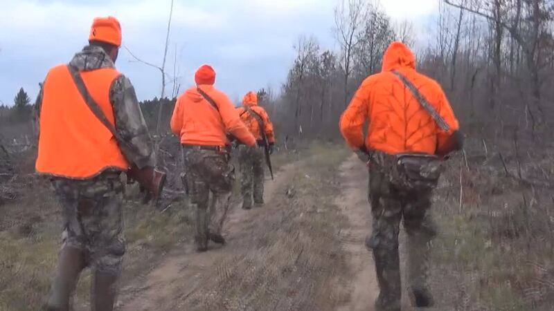 Hunters heading to their deer stands last year in Oconto County.