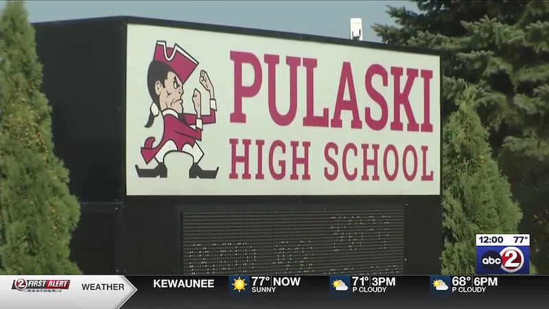 Pulaski High School sign