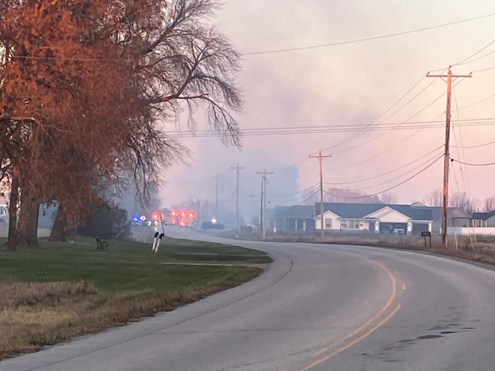 Fire north of Lawrence Dr. and Little Rapids Rd.