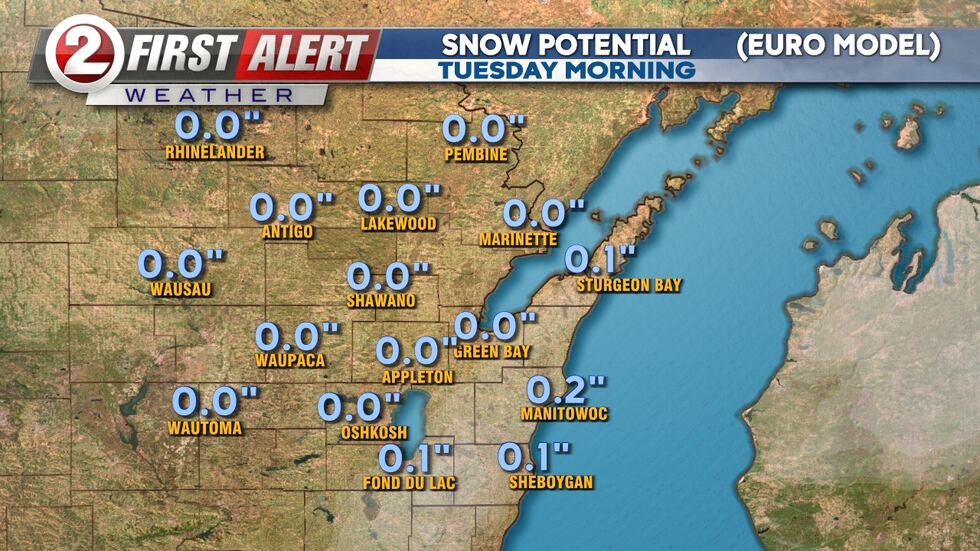 Snow Potential Tuesday AM