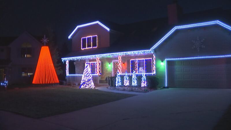 A house in Oshkosh is one of four in the area being decorated with lights to raise money for NAMI
