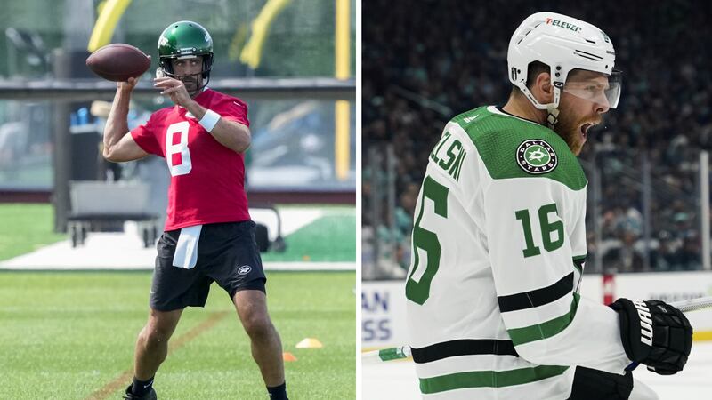 Aaron Rodgers and Joe Pavelski