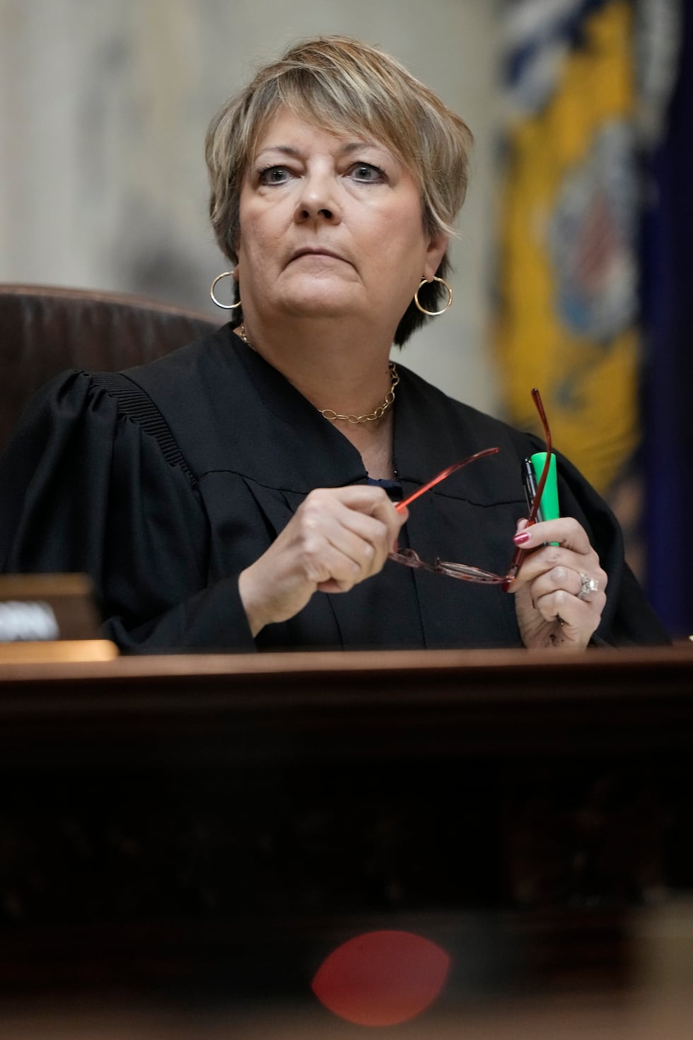 Wisconsin Supreme Court Justice Janet Protasiewicz, who is being targeted for possible...