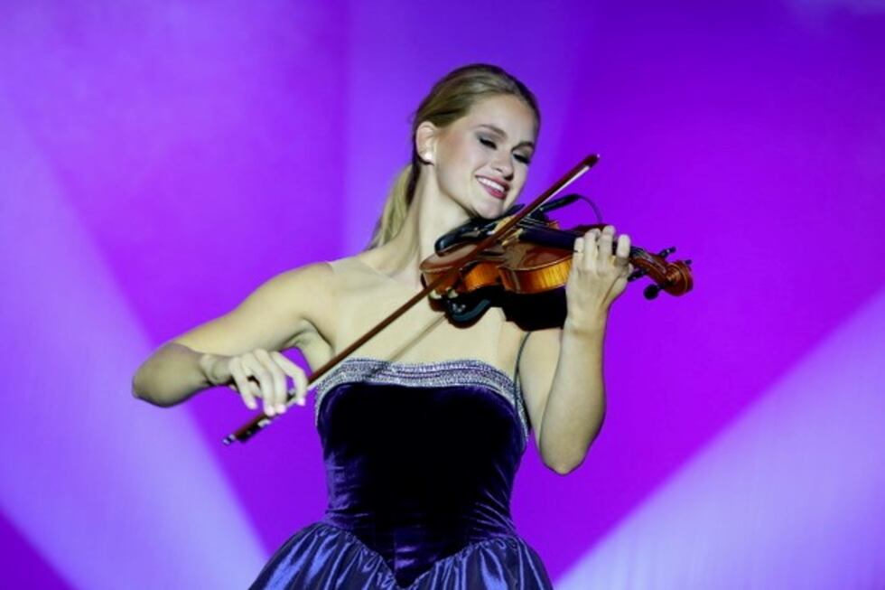 Stanke performed a classical violin solo, “Storm” from the Four Seasons by Vivaldi for the...