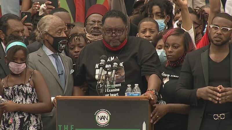 Blake’s family was front and center at the March on Washington Friday afternoon.