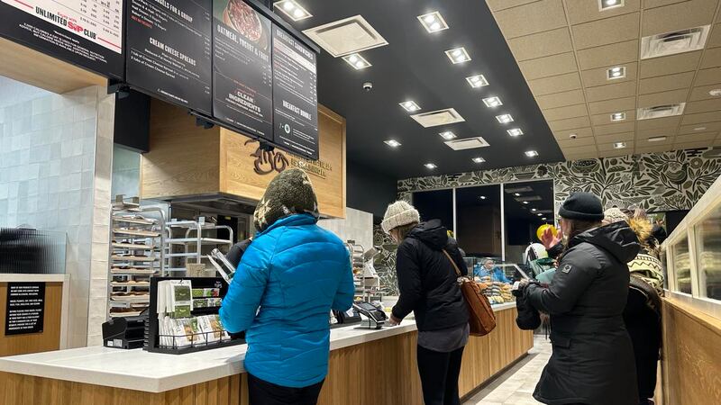 These customers were among the first who waited in line Thursday morning