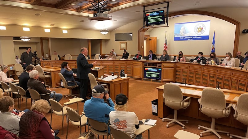 Special Counsel Michael Gableman (standing, center) presents the findings of his office's...