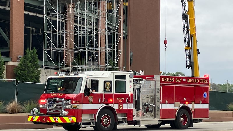 Emergency crews at Lambeau Field. June 15, 2023.